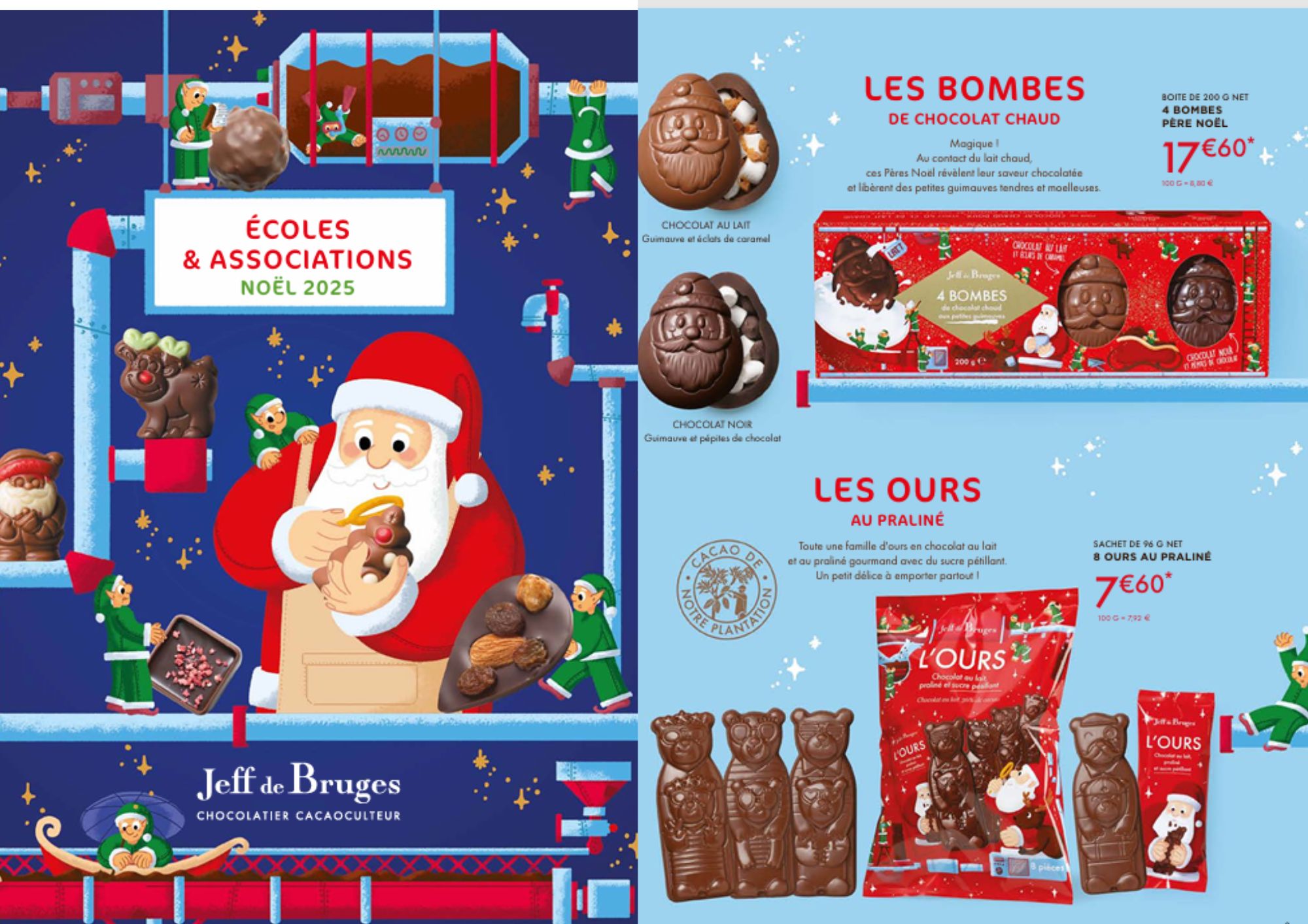 Vente de chocolats de Noël Jeff de Bruges