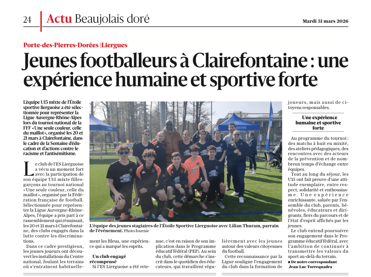 Article Le Progrès 31/03